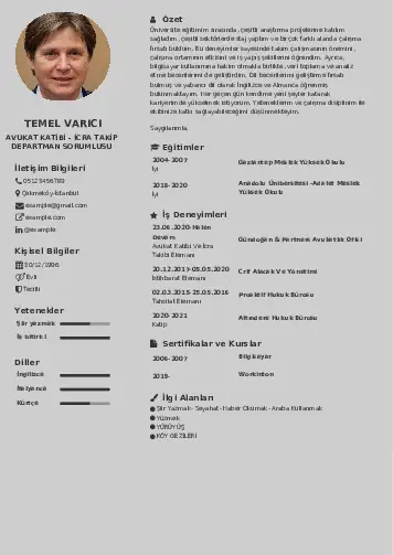 Hukuk Sekreteri Cv Örnekleri cv indir